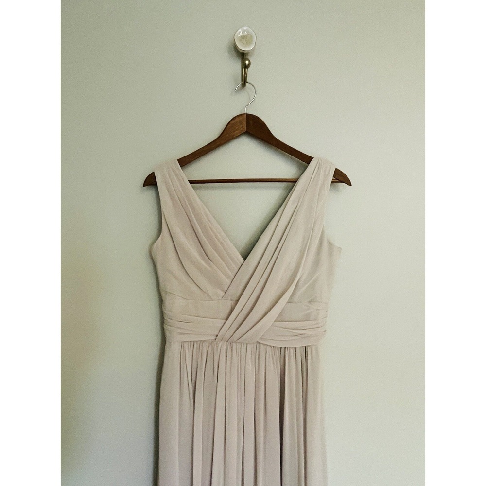 Dressy Collection Draped Chiffon Formal Sleeveless Front Slit Maxi Dress Size 6 - Picture 5 of 13